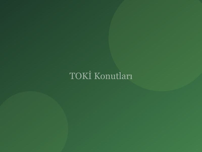 TOKİ konutları
